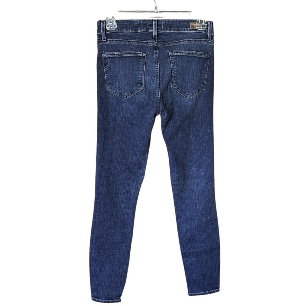 PAIGE Verdugo Ankle Skinny Jeans Women's 28 Dark Blue Stretch Mid Rise - Picture 2 of 8